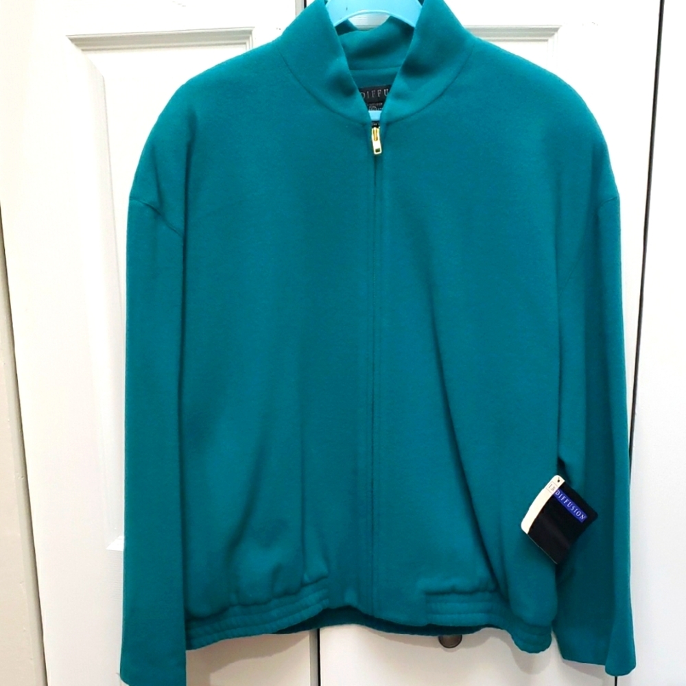 Vibrant Teal Bomber Jacket for Women